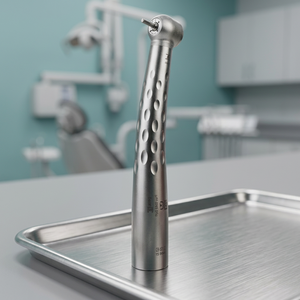 AppleDental A1-TU High Speed Handpiece 4-Hole Connection <b>Push</b> <b>Button</b> Electric Turbine Steel Silver Class II 1 Year Shelf Life - Product Image 2