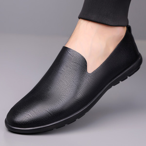 รองเท้าโลฟเฟอร์หนังนิ่มสำหรับผู้ชาย สีน้ำตาล สีดำ หัวกลม สวมใส่สบาย เหมาะสำหรับธุรกิจและการใช้งานในชีวิตประจำวัน - Product Image 2