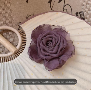 Nouvelle boutonnière en forme de rose séchée tridimensionnelle, épingle à cravate à points pour femmes, broche faite à la main, élégance, accessoires de poitrine - Product Image 6