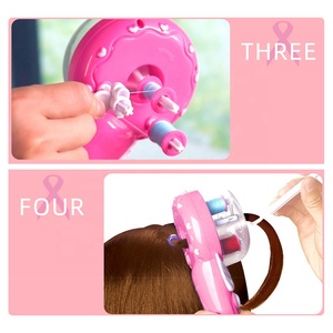 Samtoy-Kit de maquillaje para niños y niñas, herramienta de peinado eléctrico de imitación, trenzado de pelo de estilo DIY para niñas, regalos con accesorios - Product Image 4