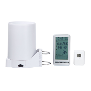 Máy đo mưa không dây đường kính lớn 5 inch + Tự giám sát nhiệt độ và độ ẩm theo dõi lượng mưa cảnh báo từ xa - Product Image 2