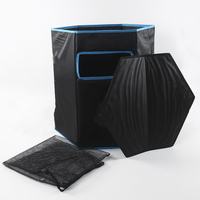 Jeu de lancer de disques gonflables pliables JY pour la fête, avec cible et seau, 50x23.5cm