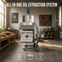 Machine d'extraction d'huile entièrement automatique 3-en-1 avec rôtissage, pressage et filtration intégrés – Extracteur d'huile commercial