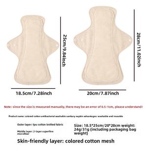 Bantalan menstruasi organik feminim yang dapat digunakan kembali kapas TPU Ultra halus dua lapis katun antibakteri kain dapat dicuci - Product Image 2