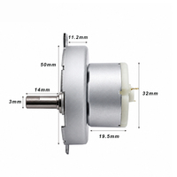 Moteur CC à balais haute précision JS520T-500, 3340 tr/min, faible vitesse, couple élevé, pour mangeoire à oiseaux, distributeur d'eau, appareils électroménagers et ventilateurs