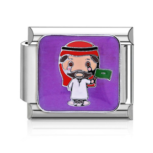 Modular Bracelet <b>Titanium</b> Steel Cartoon Charm Unisex DIY Jewelry Set - Product Image 3