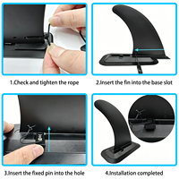 Aileron central universel en PVC à enfiler pour planche à pagaie gonflable, aileron de SUP flexible pour sports nautiques, fabricant OEM professionnel