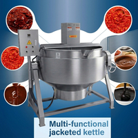 Marmite de cuisson industrielle automatique HUAGANG 100L-500L à double enveloppe pour pâte de chili, curry et sautés