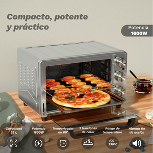 Countertop Oven 23L 1600W Stainless Steel Multifunction Electric Baking Roasting <b>Toaster</b> Oven - Product Image 4