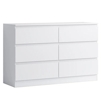 Commode en bois blanc de style nordique moderne, avec beaucoup de rangement, durable et pratique pour la chambre à coucher