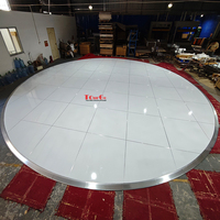 Piste de danse ronde portable de 32 pieds (9,75 m) de diamètre pour événements en plein air, en intérieur, mariages et fêtes