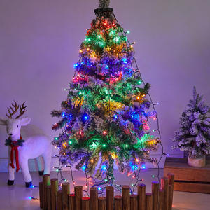 Lumières d'arbre de Noël avec anneau 16 cordes rideau de Noël fée arbre lumière 8 Mode pour la décoration de fête de <span class=keywords><strong>sapin</strong></span> de Noël - Product Image 2