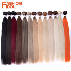 Extension per <span class=keywords><strong>Capelli</strong></span> Lisci Yaki, Fibra Sintetica Naturale Resistente al Calore, Tinta per <span class=keywords><strong>Capelli</strong></span> Biondi e Colorati - Product Image 3