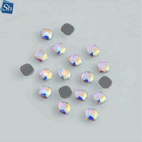 Vente en gros Top Qualité AB Couleur Flatback Fer sur Transfert Applique Hotfix Verre Cristal Strass pour Chaussures Sacs DIY