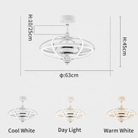 D001 moderne 42 pouces LED ventilateurs de plafond tricolore 110/220V télécommande décorative sans lame maison lampe concepteur 36 "ventilateurs de plafond