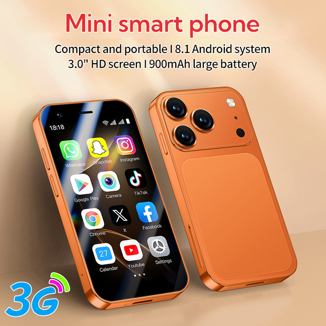 A17 Mini Android Dual SIM 5G Smartphone 3.0 Inch 4GB+64GB HD Camera Multi-language Global Version Ultra-Portable Mobile Phone