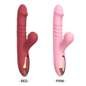 Vibrador para lamer la lengua telescópico y oscilante inserción masturbador femenino juguete sexual