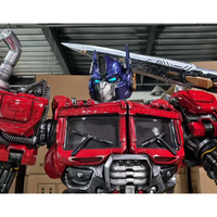Vente d'usine : Sculpture en métal recyclé de robot réaliste grandeur nature transformable Bumblebee Optimus Prime pour parc à thème et aire de jeux