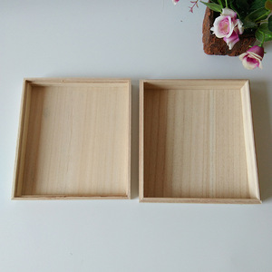 Boîte en bois à neuf compartiments, 6 cm de haut, rectangulaire, pour cadeaux, artisanat en contreplaqué fait main, pour emballage de sushis, fruits, huiles essentielles - Product Image 2