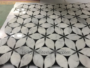 Azulejos <span class=keywords><strong>de</strong></span> Mosaico <span class=keywords><strong>de</strong></span> Mármol Blanco Natural, Diseño <span class=keywords><strong>de</strong></span> Piedra Natural, Statuario Venato Bianco, Bambú, Pulido, Acanalado, para Decoración del Hogar - Product Image 2