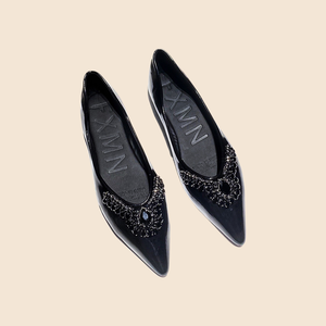 <span class=keywords><strong>Scarpe</strong></span> da Donna in Argento con Punta a Spillo, Slip-On Leggere e Comode, Taglia Grande, Suola Piatta Morbida con Strass per l'Estate - Product Image 3