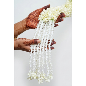 Guirnalda de Flores Artificiales Blancas, Decorativa, Colgante, para Bodas, Festivales, Templos y Eventos - Product Image 3