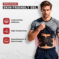 Stimulateur EMS personnalisé rechargeable pour l'entraînement et le modelage des muscles abdominaux/de la taille, avec 6 modes, 20 niveaux et longue durée de vie de la batterie