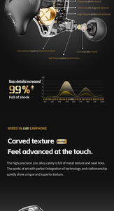 Auriculares intrauditivos con cable HIFI para juegos • Aleación de zinc • Controlador dinámico • Cable desmontable • Monitoreo para audiófilos - Product Image 6