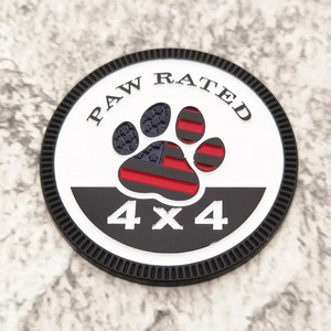 Emblema Metálico para Auto con Bandera Americana de Aleación de Zinc, Insignia para Auto <span class=keywords><strong>4X4</strong></span> RATED PAW - Product Image 3