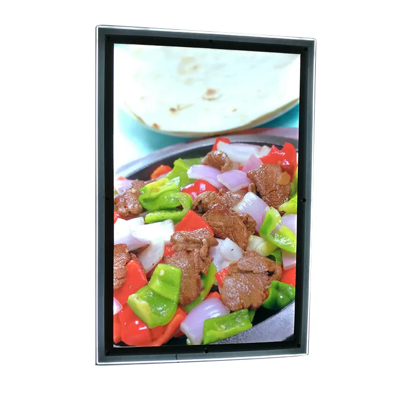 Desktop 40*50cm Coffee Bar Burger Board Easy Change Pictures Advertising Poster Display Slim Crystal lightbox