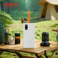 Station d'alimentation Li-Polymère grande capacité 60000mAh avec écran LED, sortie USB Type-C 5 ports, PD 22.5W 20W, portable pour utilisation en extérieur