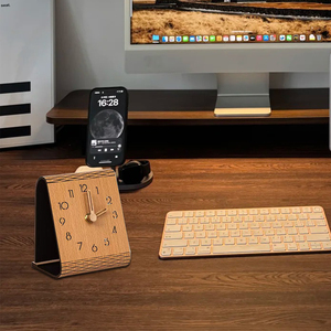 Im lặng thạch anh kỹ thuật số Đồng hồ báo thức gỗ hẹn giờ cho phòng ngủ hoặc văn phòng Kim hiển thị cho trở lại trường học nghỉ hưu hoặc phục sinh - Product Image 6