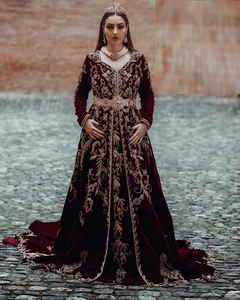 Impresionante Dubai Lehenga Choli Hermoso color Bordado pesado Hasta el suelo Vestido de novia Material de acetato ATIYA LIBAS Marca-2019 - Product Image 6