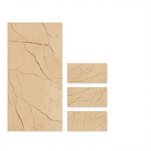 Carreaux en porcelaine Arezzo Beige 600x1200mm 60x120cm Carreaux en marbre pleine masse Sculpture brillante 24x48 pouces Carreaux en céramique pour murs et sols - Product Image 1