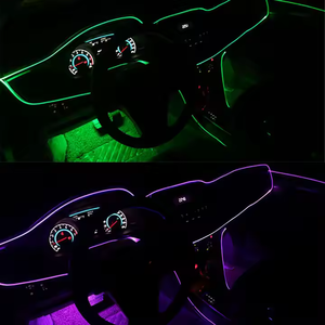 EL Éclairage d'ambiance Intérieur de <span class=keywords><strong>voiture</strong></span> Led néon ultra fin 5 mètres <span class=keywords><strong>avec</strong></span> Usb Cobtrol Atmosphère Styling Bande lumineuse Ligne de lumière froide de <span class=keywords><strong>voiture</strong></span> - Product Image 4