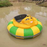 Bateau tamponneur électrique en fibre de verre et acier pour adultes, 2 places, gonflable, usage commercial, divertissement, diamètre 1,9 m, garantie 12 mois