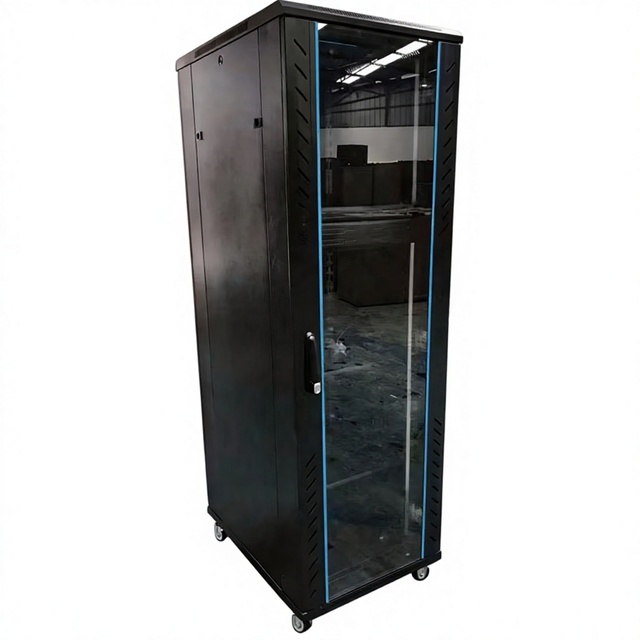 Hot-selling Floor Standing 37U 19-inch IT Enclosure Server Cabinet Cooling Fans Glass Door CCTV DVR Monitoring System