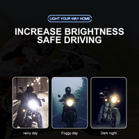 Luz Led para motocicleta, luz de conducción externa de dos colores, foco eléctrico para moto, Faro de reacondicionamiento, haz Alto y Bajo, 3000K, 6000K