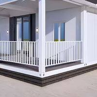 Sunlit 2026 Villa Modulaire Préfabriquée de Luxe Extensible 20ft/40ft en Conteneur avec Toit en Pente et Porche, Résistante aux Ouragans