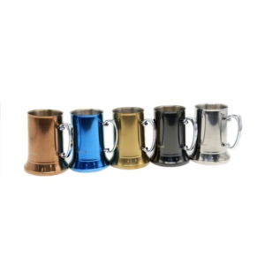 Grande tasse isotherme en acier inoxydable à <span class=keywords><strong>double</strong></span> <span class=keywords><strong>paroi</strong></span>, <span class=keywords><strong>verre</strong></span> à bière personnalisé avec poignée, tasse de camping, verres à bière, gobelet à vin, idéal pour l'extérieur - Product Image 4