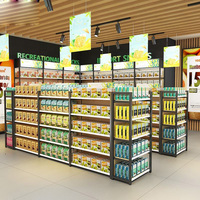 Mini rayonnage réglable de gondole de supermarché démonté présentoir de vente au détail étagères conception 3D gratuite équipement de stockage de cargaison