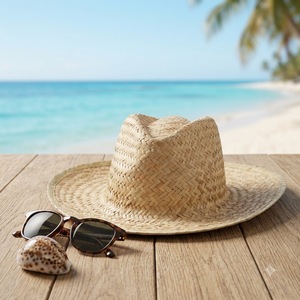 OEM Custom <b>Band</b> Handwoven Pure Natural Grass Boater <b>Hat</b> 57cm Stiff Brim Gondolier Style Wholesale B2B Distributor - Product Image 1