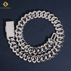 Collier Hip Hop pour Homme en Argent 925 Rhodié avec Moissanite, Chaîne Cubaine, Idéal Cadeau, Vente en Gros - Product Image 2