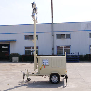 Tour d'éclairage portable sur chariot, équipée de 4 lampes à halogénures métalliques de 1000 W, pour la nuit - Product Image 3