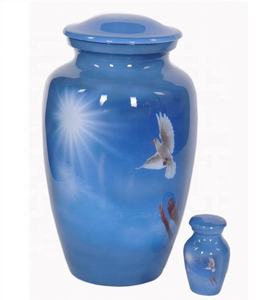 Urne funéraire en métal pour cendres humaines, style américain, peinte, pour adulte, avec gravure de patte pour animaux de compagnie - Product Image 1