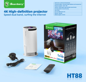 โปรเจคเตอร์ออลอินวัน HT88 รุ่นใหม่ ปี 2026 ระบบลำโพงพกพา WiFi วิดีโอ FHD โฮมเธียเตอร์ สำหรับความบันเทิงกลางแจ้งและในบ้าน - Product Image 2