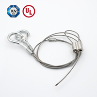 Système de suspension avec kit de suspension de pince de câble en boucle pour éclairage/montage de panneau acoustique