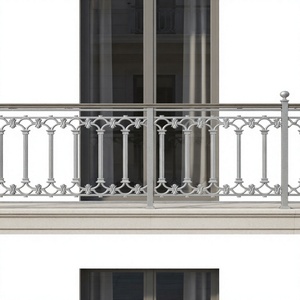 Traditional Cast <b>Iron</b> Balcony Railings Wall-Mounted Rust Resistant Outdoor Balustrade for Villa Hotel - Product Image 1