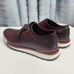 Zapatillas de Hombre, Estilo Brogue, Zapatos para Hombre Maduro, Cuero Vacuno Cepillado, Estilo Monk, Modernos, con Suela Tipo Cupsole, Aspecto Casual pero Sofisticado - Product Image 6