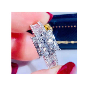 Commercio all'ingrosso dei monili di cerimonia nuziale <span class=keywords><strong>bianco</strong></span> 18k anello <span class=keywords><strong>in</strong></span> <span class=keywords><strong>oro</strong></span> naturale diamante anelli di fidanzamento per le donne - Product Image 5
